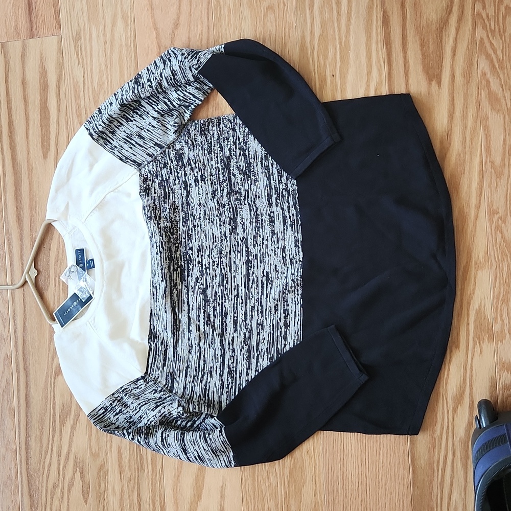 Karen Scott sweater medium black and white - Picture 8 of 12